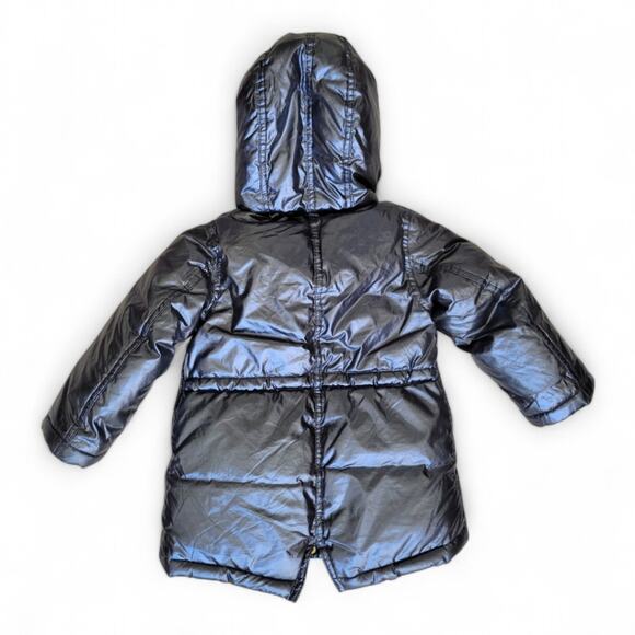 Crewcuts Metallic Puffer Jacket with PrimaLoft® Size 3T Blue Sherpa Lined - Picture 3 of 6